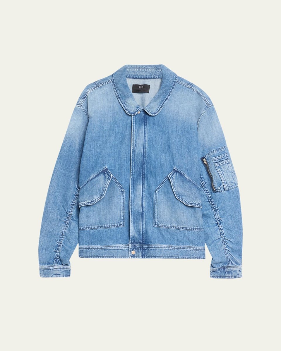 Royal Denim Bomber Jacket
