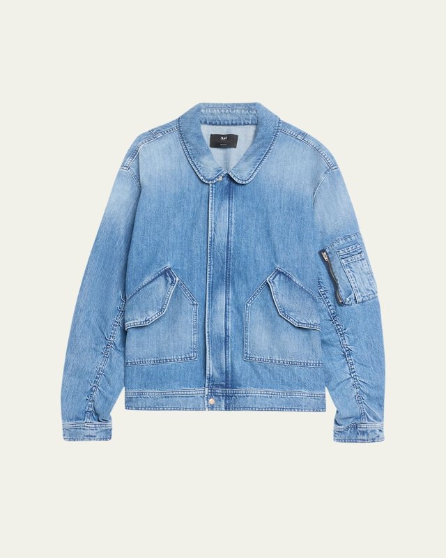 Royal Denim Bomber Jacket