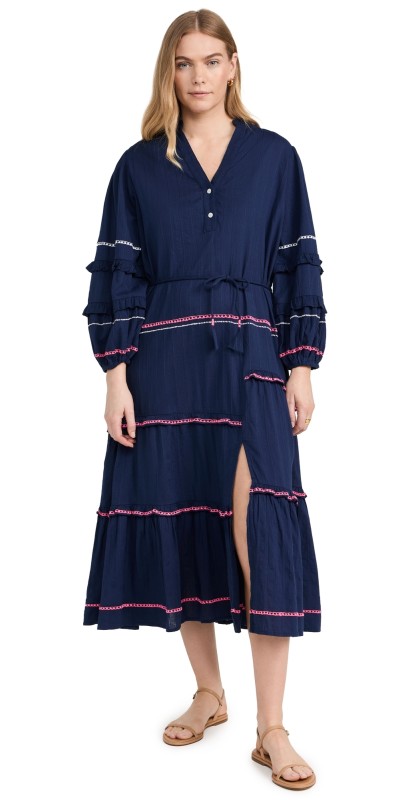 Kerri Rosenthal Pheobe Cotton Dress Indigo