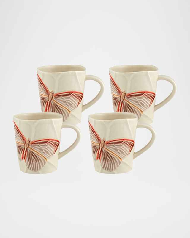Cloudy Butterflies Mugs by Claudia Schiffer, Set of 4