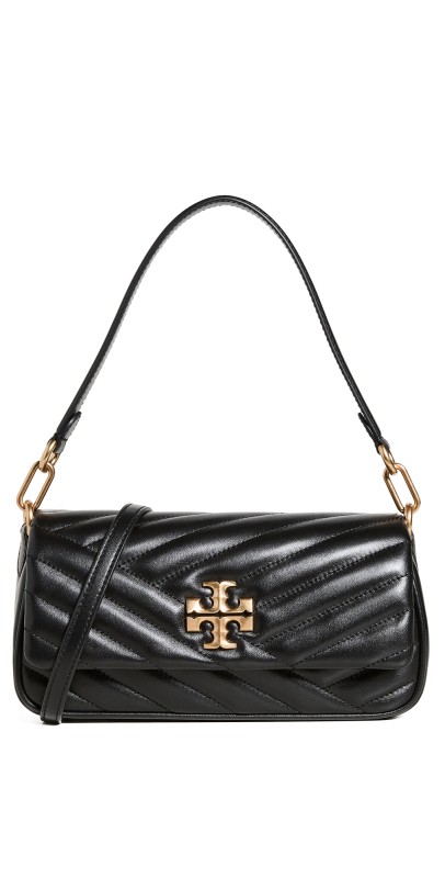 Tory Burch Small Kira Chevron Flap Bag Black