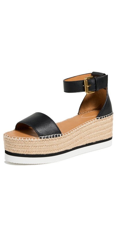 See by Chloé Glyn Flatform Espadrilles Nero