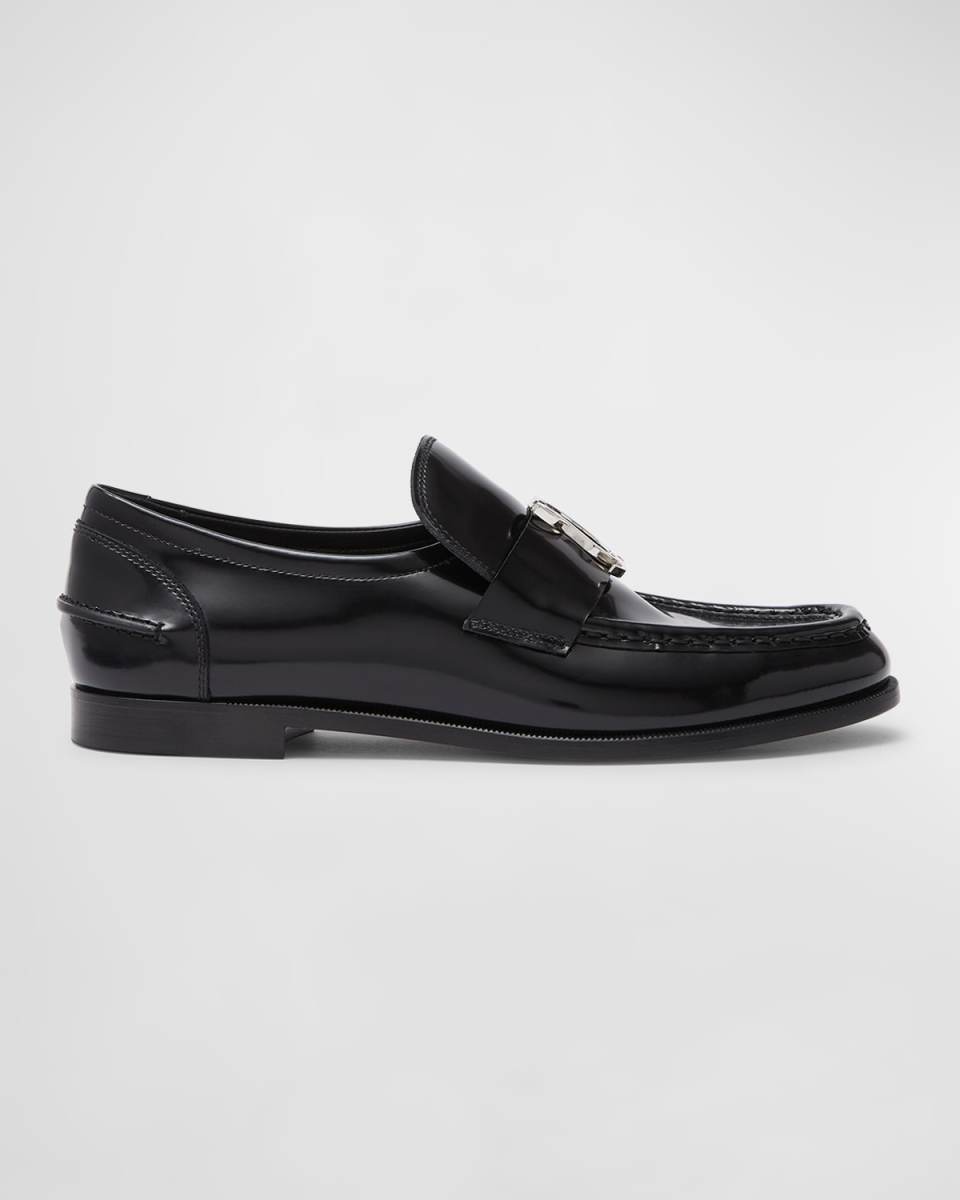 Flat Leather Red Sole Loafers