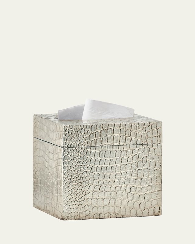 Crocodile Silver Tissue Cover
