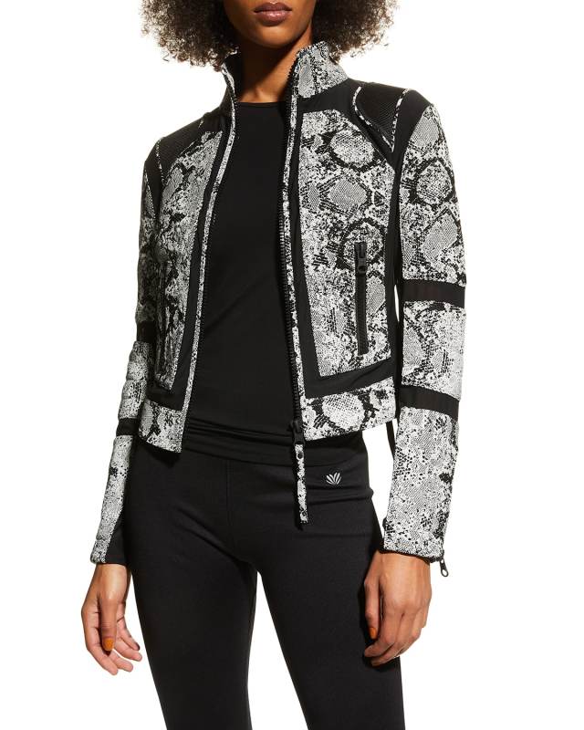 Snake Leather Moto Jacket