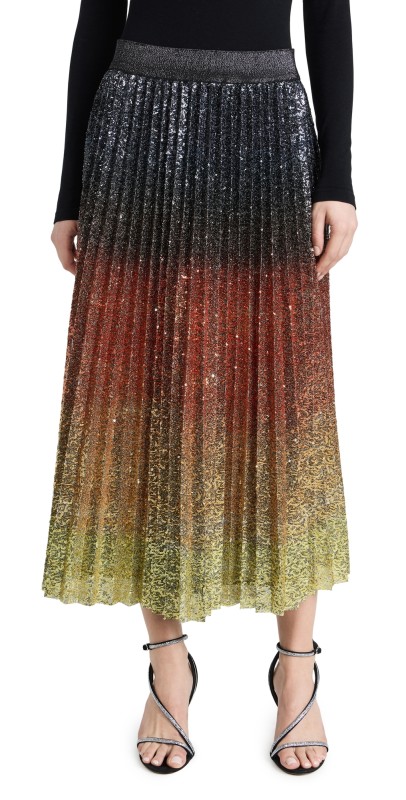 Leuperbe Flame Degrade Pleatedkirt Flame Degradeequins
