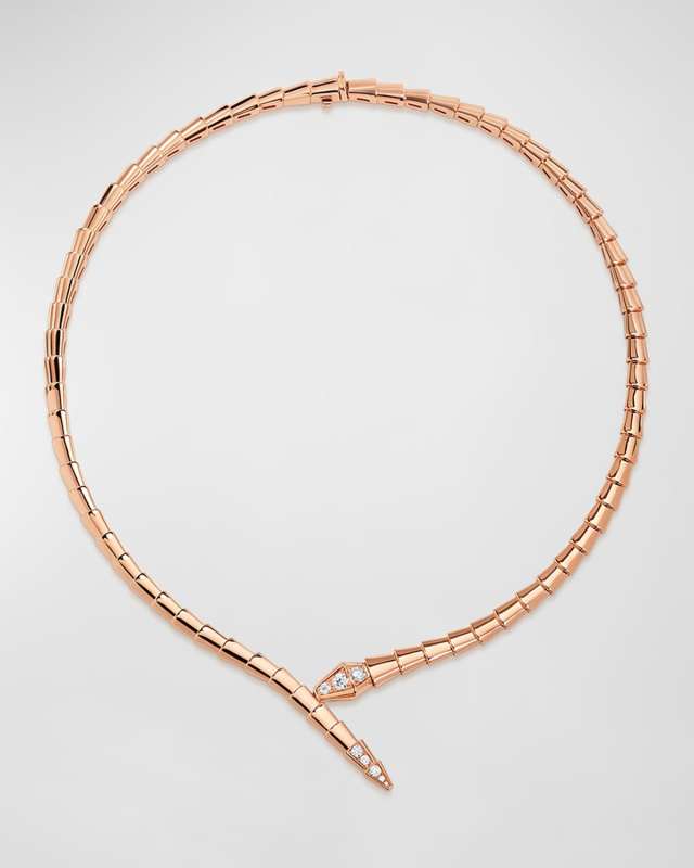 Serpenti Viper Rose Gold Necklace, Size M
