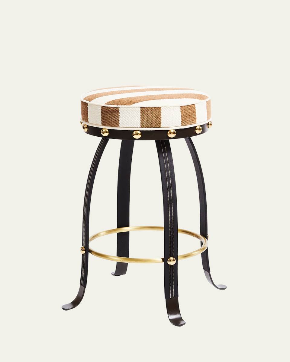 Flatiron Brown Stripe Bar Stool