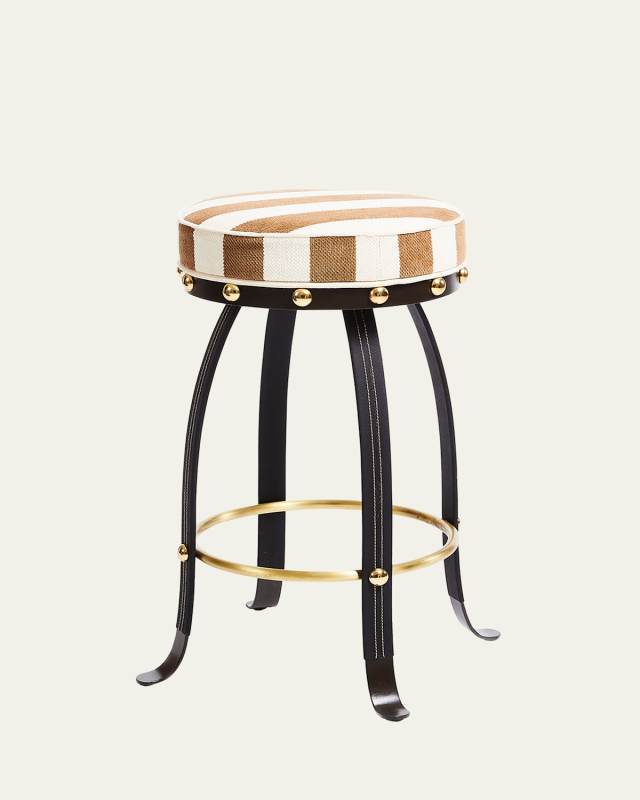 Flatiron Brown Stripe Bar Stool