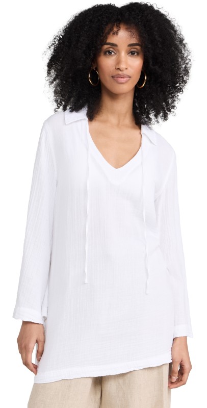 Wyeth Eva Gauze Top White
