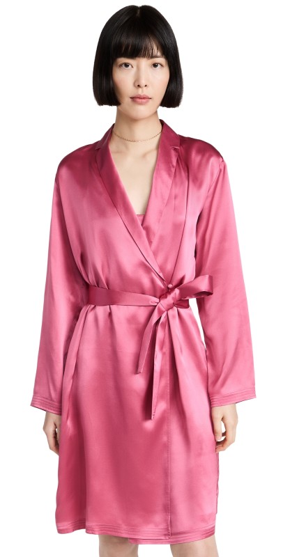 La Perla Silk Short Robe Pink Powder