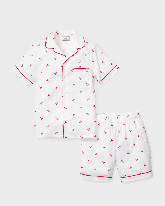 Kid's Palmier Classic 2-Piece Pajama Short Set, Size 6M-14