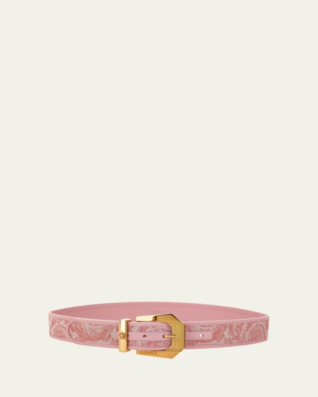 Barocco Jacquard Mixed-Media Belt