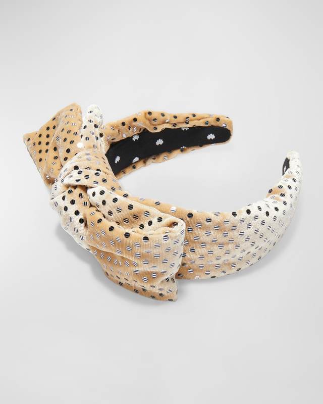 Holly Dotted Velvet Headband