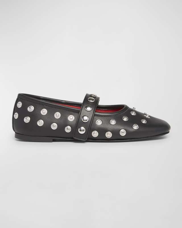 Ryder Vegan Embellished Mary Jane Ballerina Flats