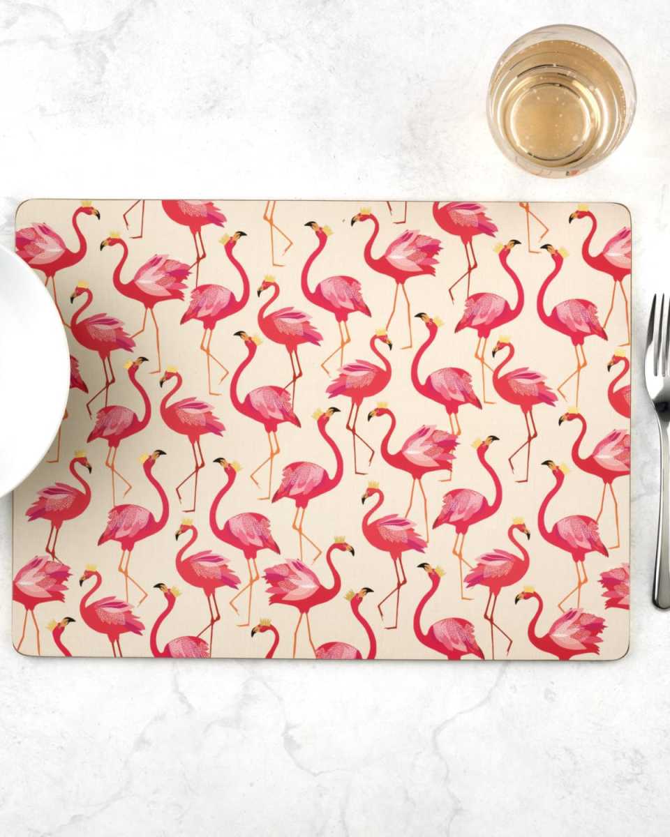 Sara Miller Flamingo Placemats, Set of 4