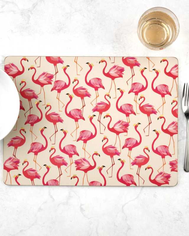 Sara Miller Flamingo Placemats, Set of 4