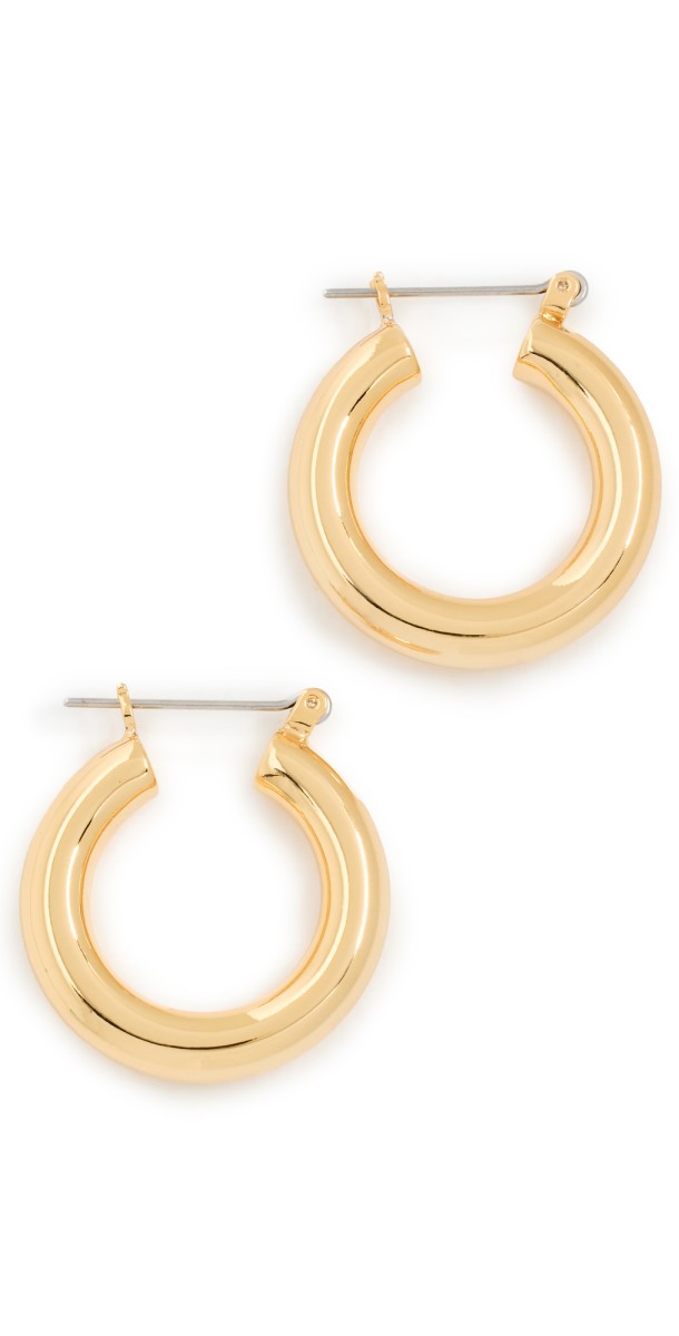 Luv Aj Baby Amalfi Tube Hoop Earrings Gold