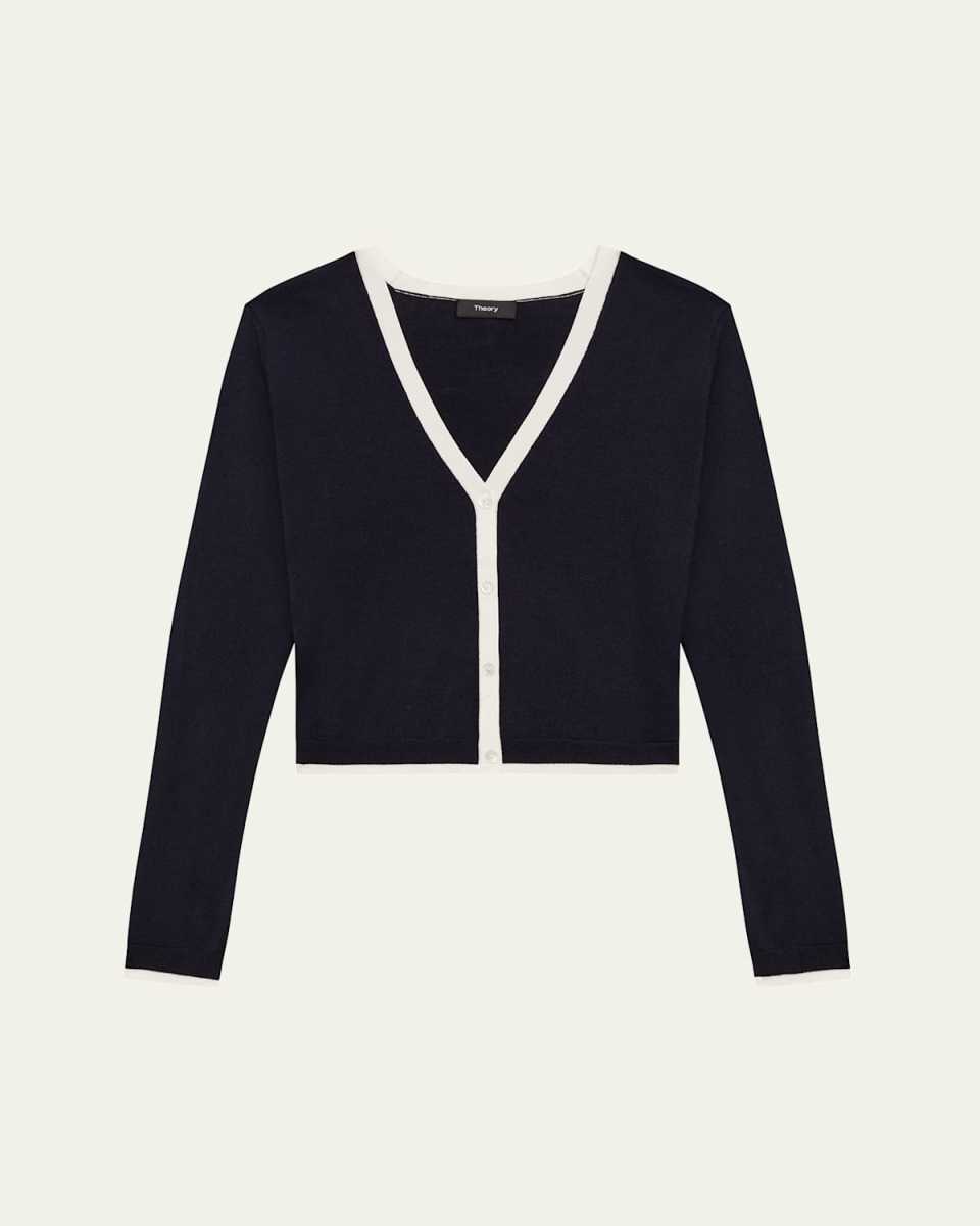 Neo Bering Tipped Wool-Blend Cardigan