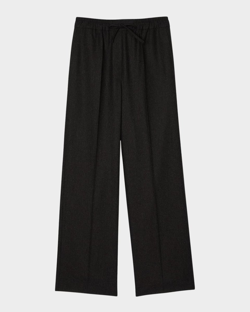 Peter Pinstriped Drawstring Suit Trousers