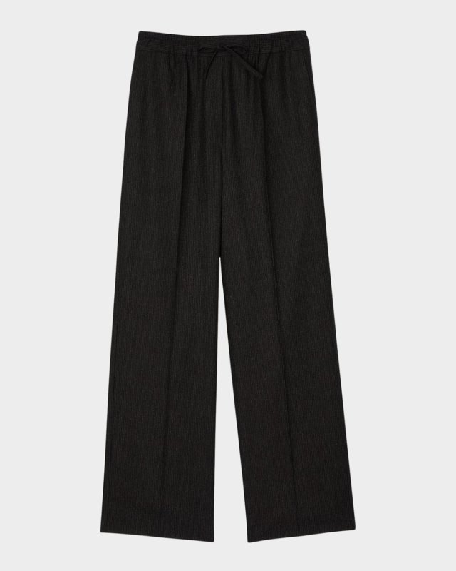 Peter Pinstriped Drawstring Suit Trousers