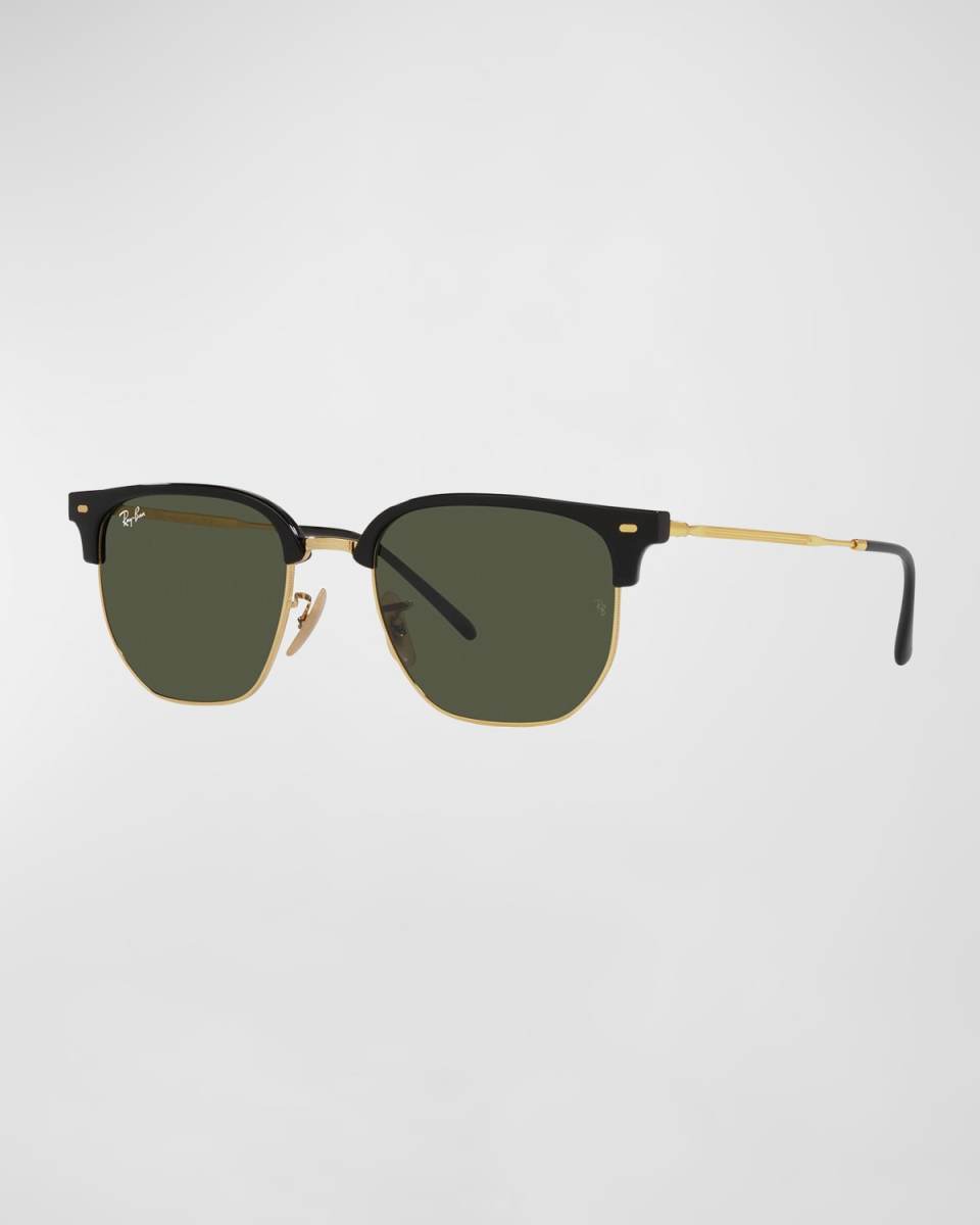 Metal & Nylon Wayfarer Sunglasses, 53MM