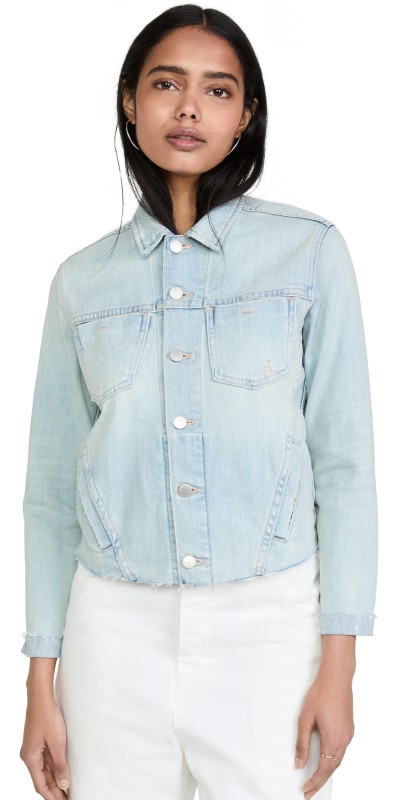 L'AGENCE Janelle Slim Raw Edge Jacket Indio