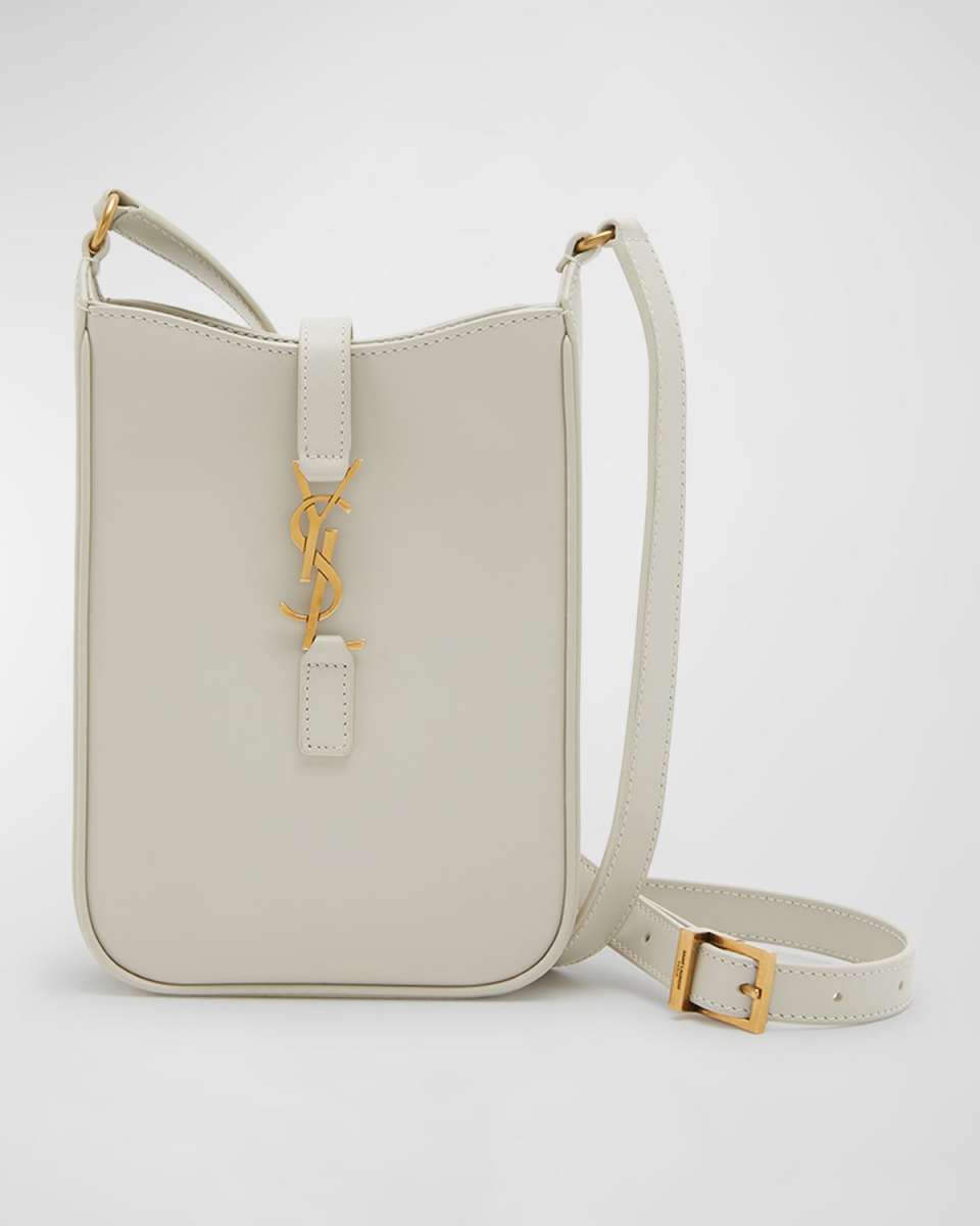 Le 5 A 7 Mini YSL Vertical Bucket Bag in Smooth Leather