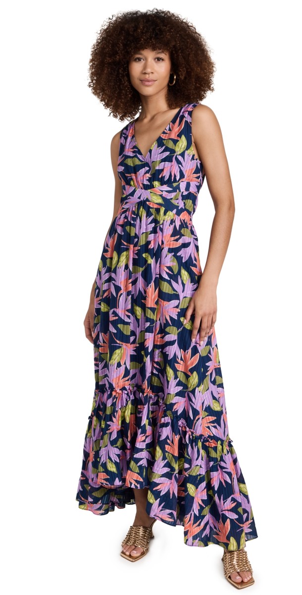 Ramy Brook Miles Dress Spring Navy Paradise Floral
