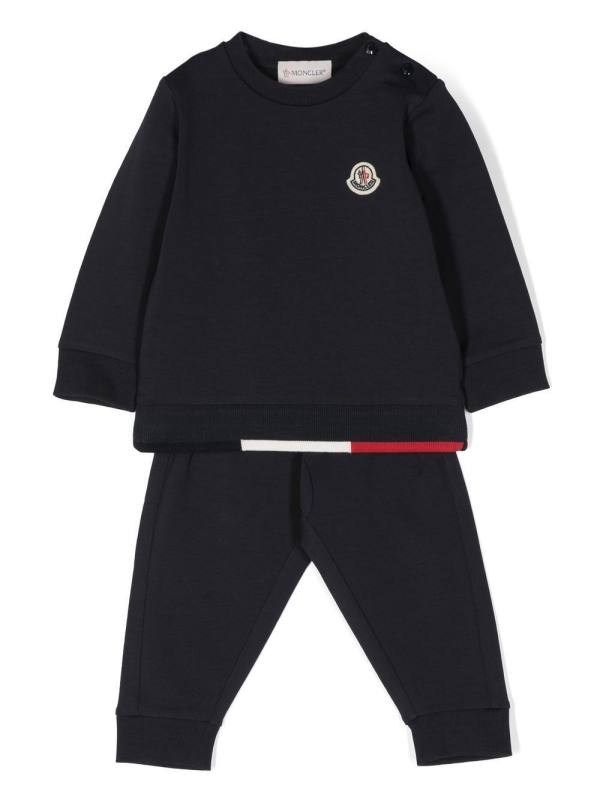 logo-patch cotton tracksui
