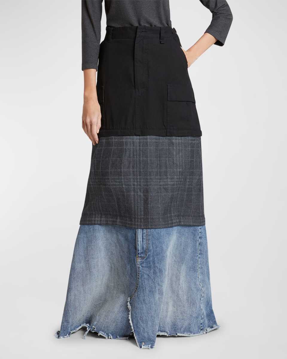 Maxi Layered Cargo Skirt