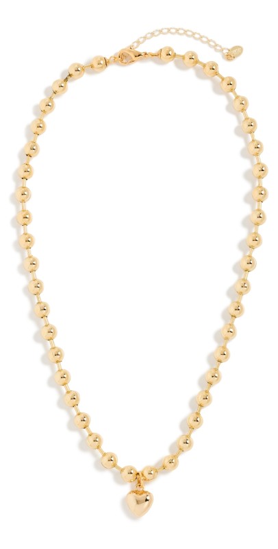 SHASHI Carina Necklace With Heart Pendant Gold