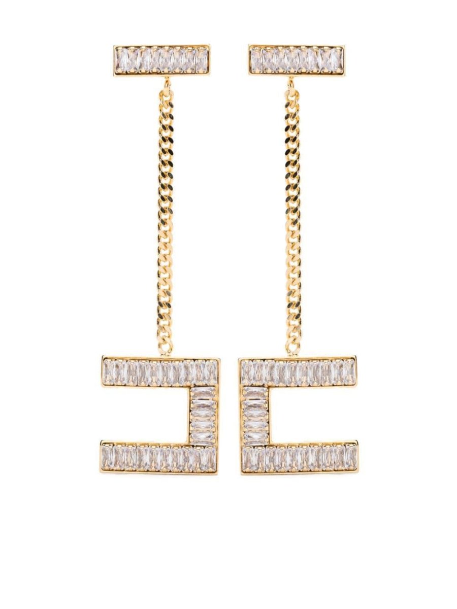 crystal-embellished dangle earrings