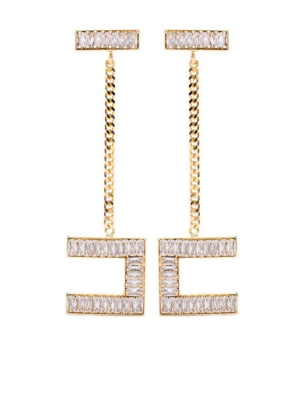 crystal-embellished dangle earrings