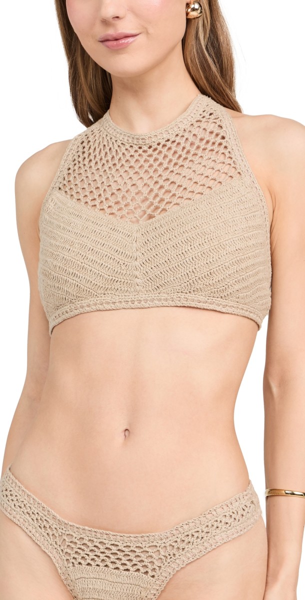 Beach Riot Bambi Bikini Top Tan