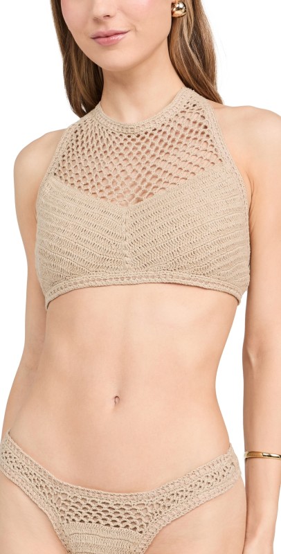 Beach Riot Bambi Bikini Top Tan
