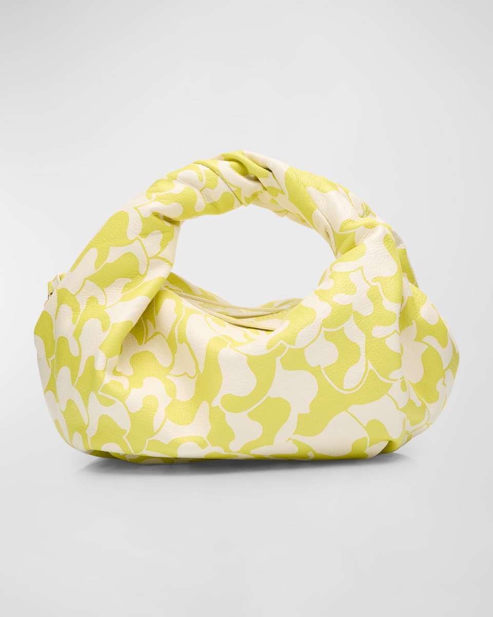 Twister Patterned Leather Top-Handle Bag