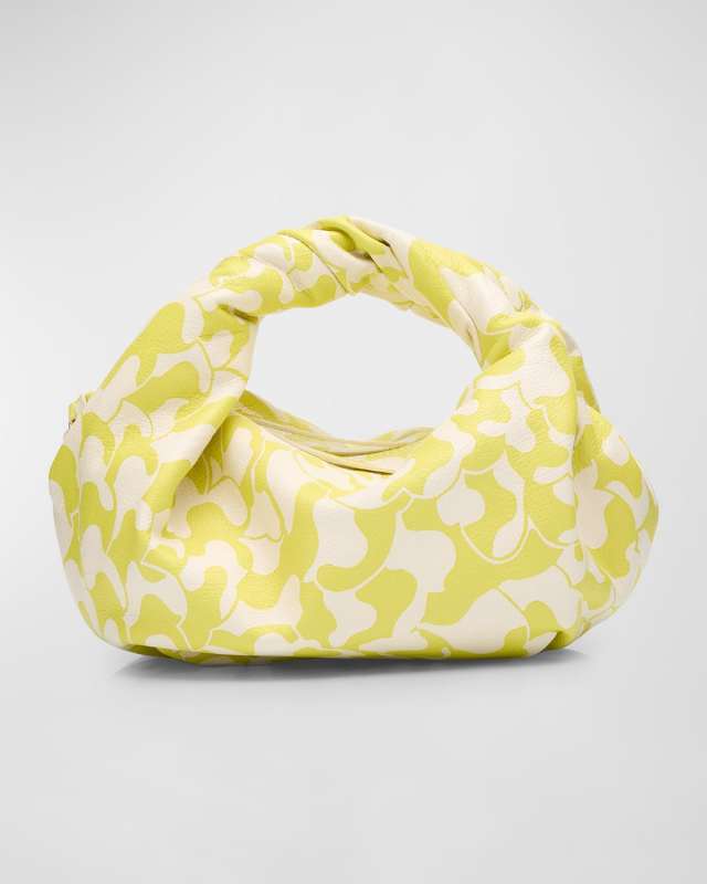 Twister Patterned Leather Top-Handle Bag