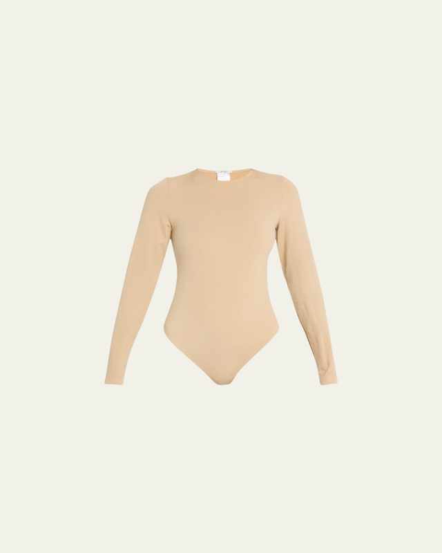 Aurora Long-Sleeve Crewneck String Bodysuit