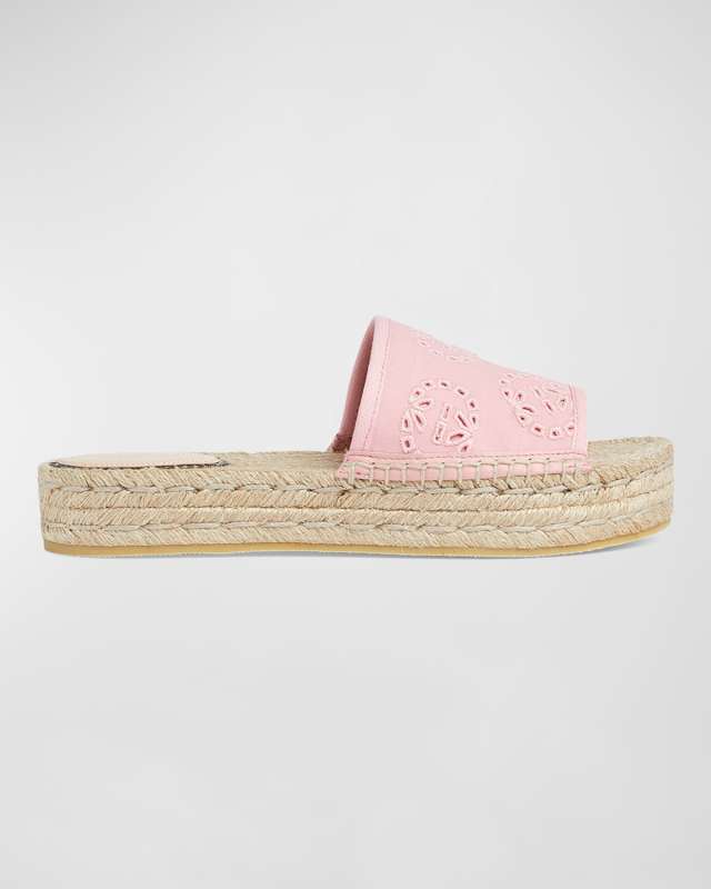 Damita GG Eyelet Espadrille Sandals