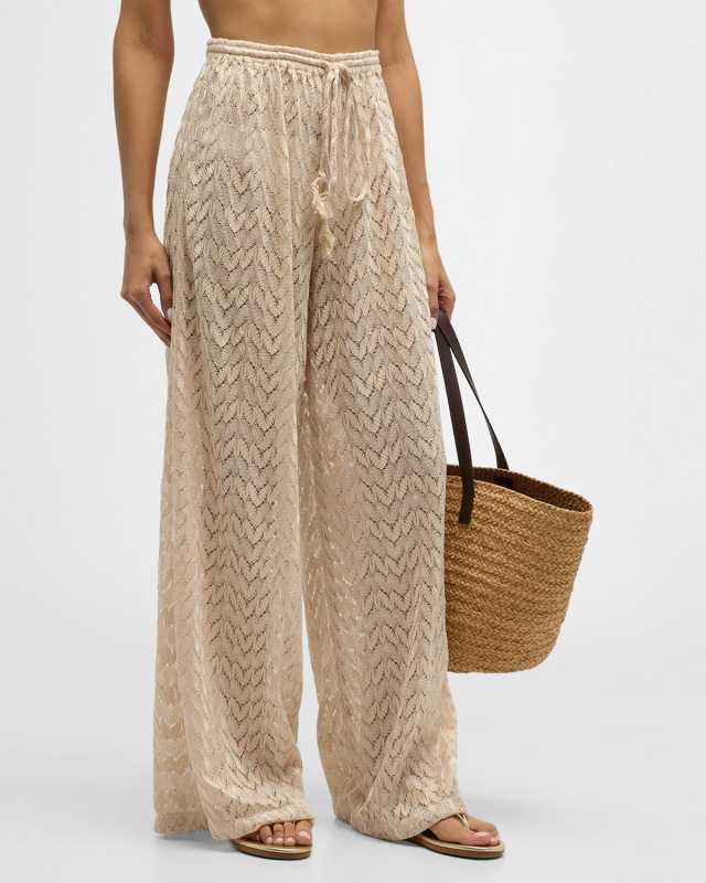Eve Crochet Wide-Leg Pants