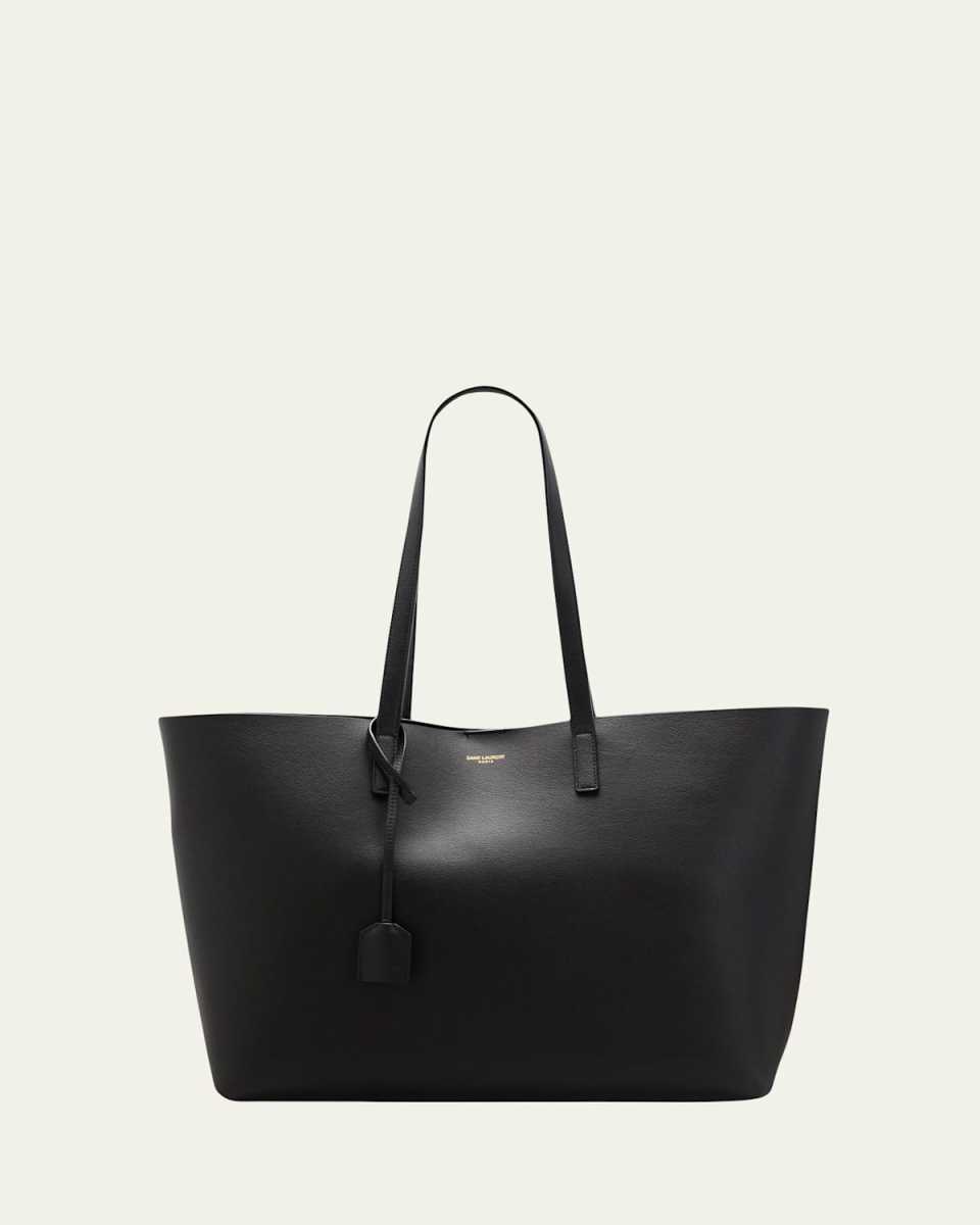 Shopping Bag East-West Tote in Smooth Leather