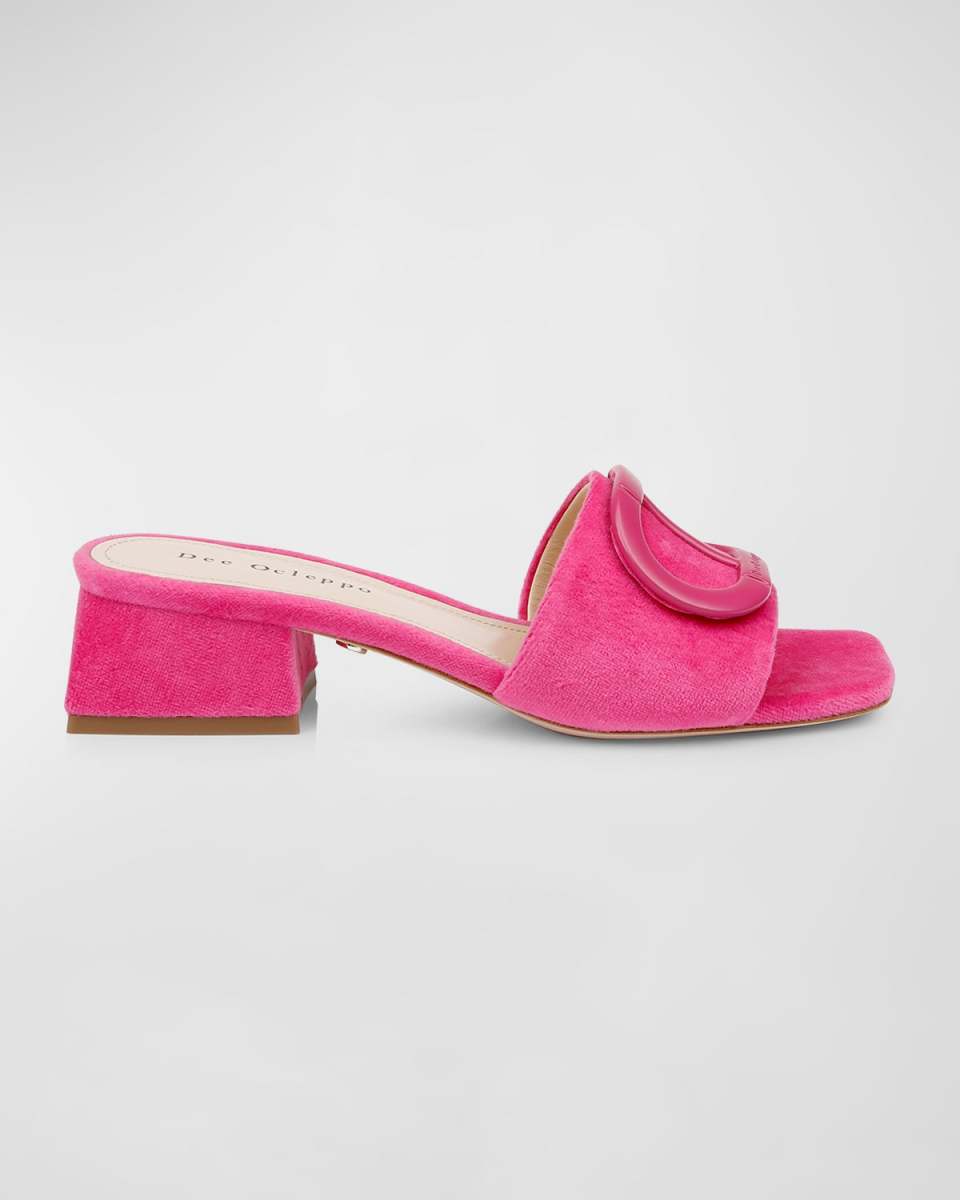 Dizzy Leather Buckle Mule Sandals