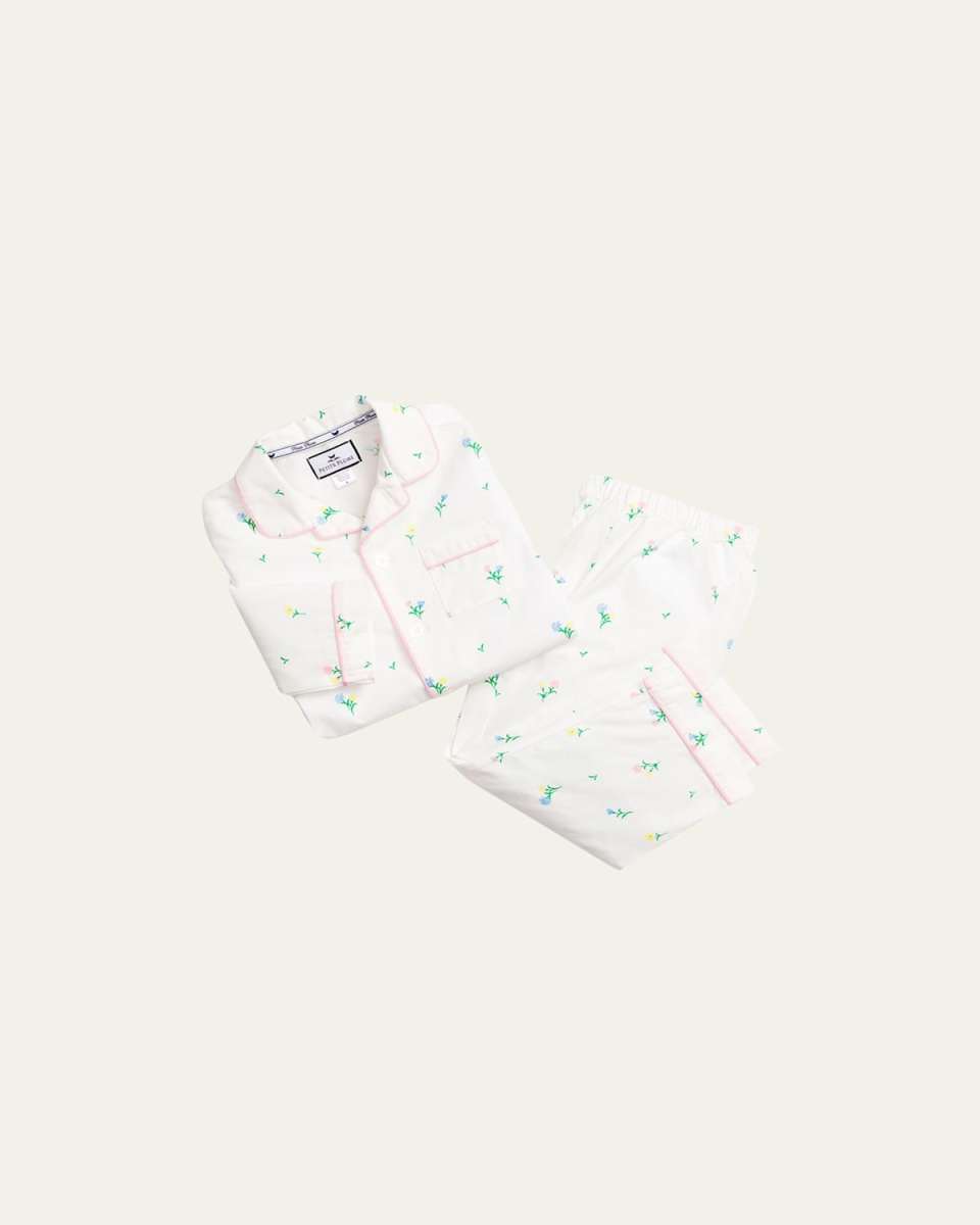 Kid's Tulips Printed Two-Piece Pajama Set, Size 6M-14