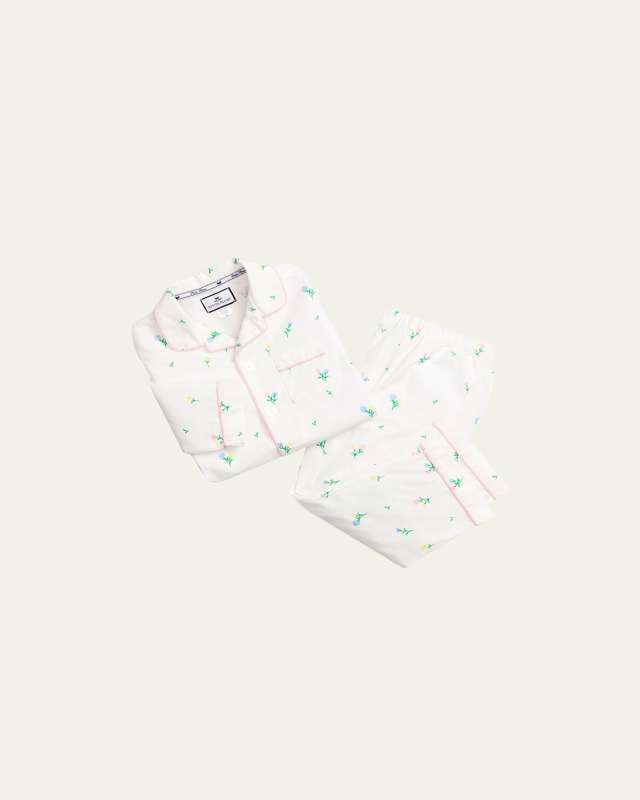 Kid's Tulips Printed Two-Piece Pajama Set, Size 6M-14