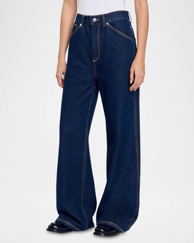 Ismael Wide Leg Flared Jeans