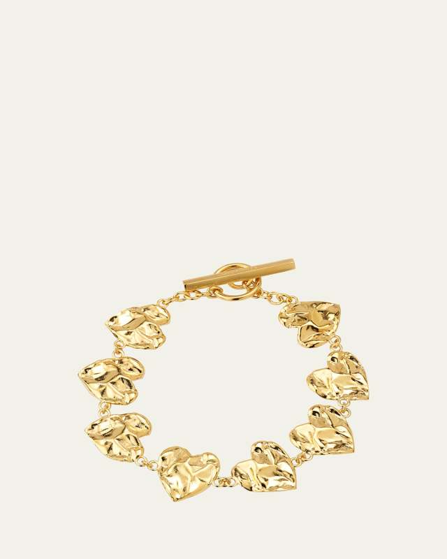 Crushed Heart Toggle Bracelet