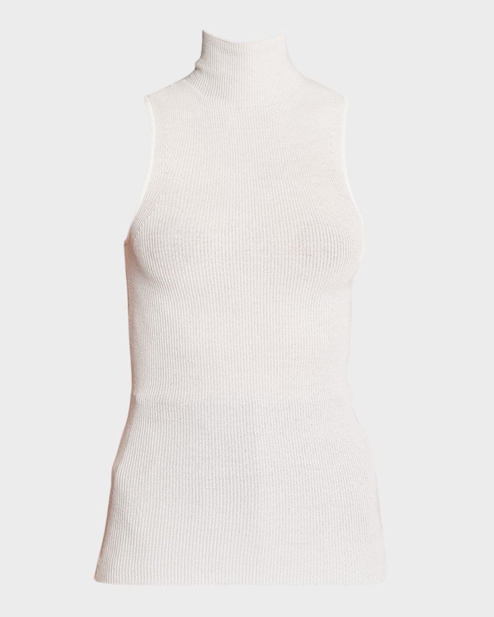 Matte Viscose Knit Ribbed Top