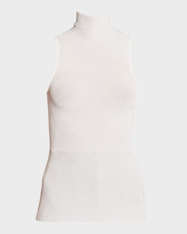 Matte Viscose Knit Ribbed Top