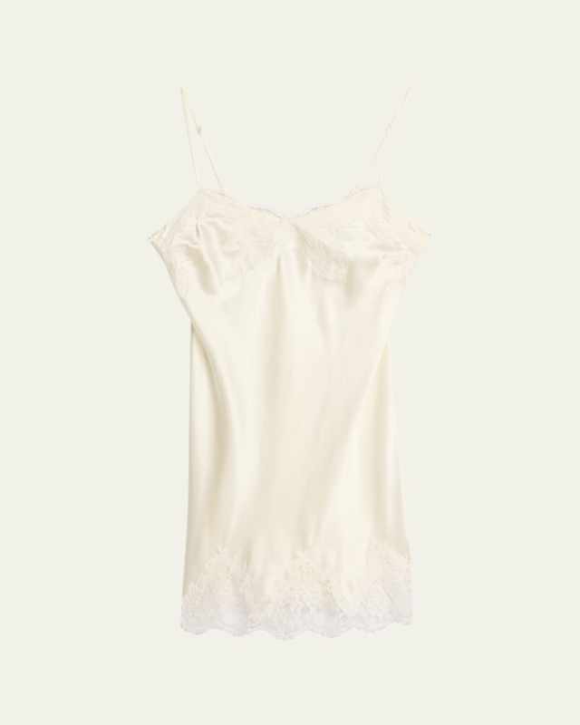 Splendeur Soie Lace-Trim Silk Nighty